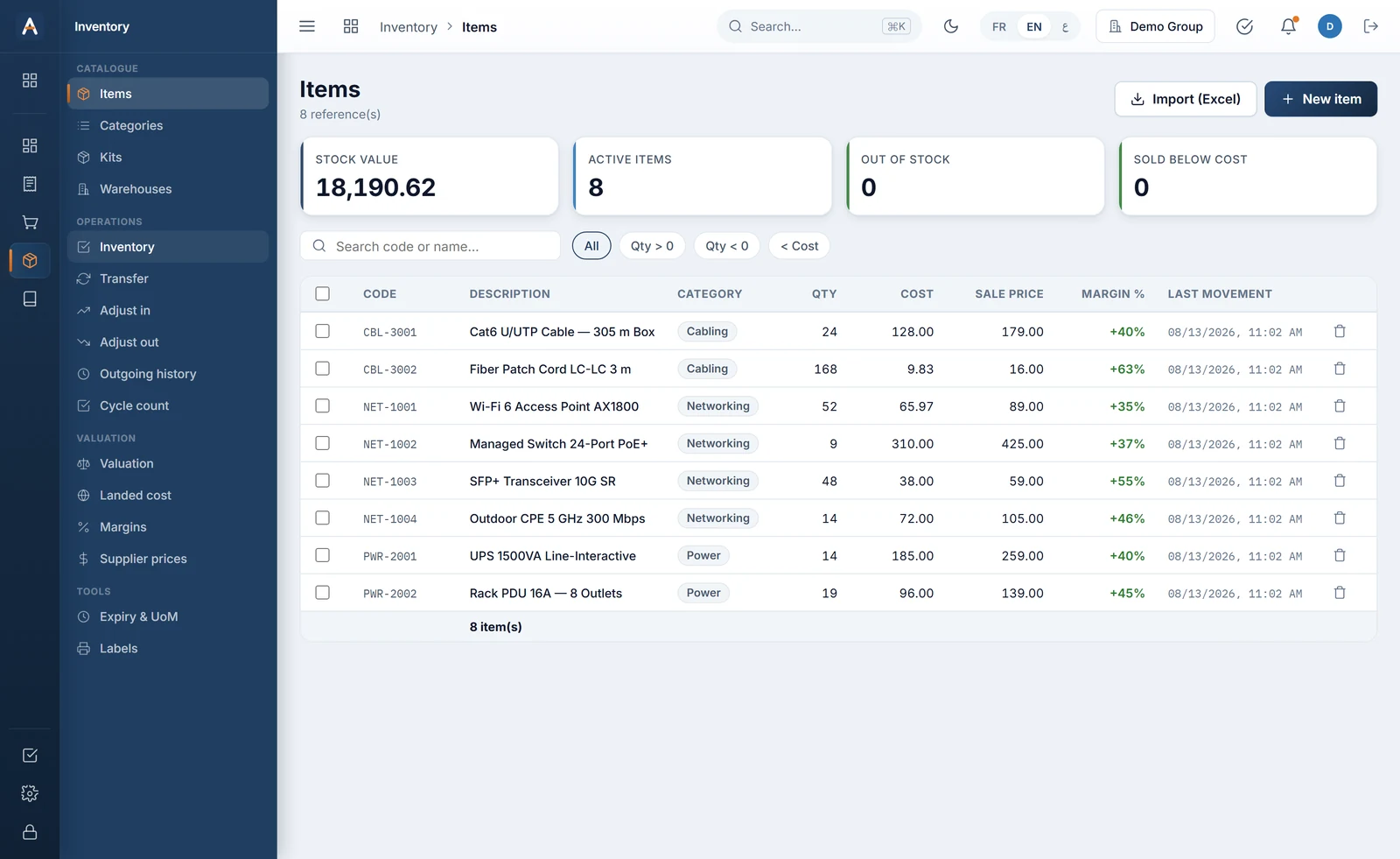 The operational backbone, from purchase order to balance sheet.